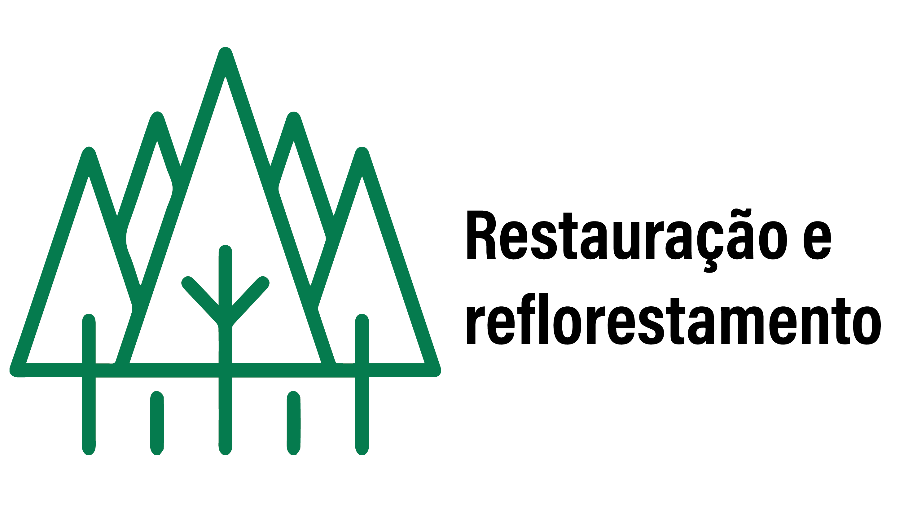 group of trees to represent afforestation and reforestation