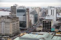 Urbanização Brasileira. Vista aérea da cidade de Porto Alegre
