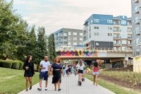 Pessoas caminhando em Atlanta
