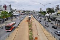 Acessibilidade ainda é um desafio para o BRT de Belo Horizonte. Na imagem, o sistema ainda em obras (foto: Mariana Gil/WRI Brasil)