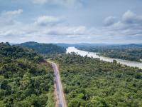 imagem aérea da BR-163 na Amazônia, Pará
