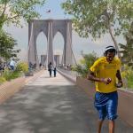Imagem do projeto Brooklyn Bridge Forest mostra proposta para a ponte