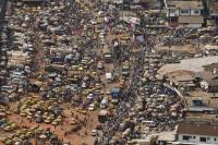 Vista aérea das ruas de Monróvia, capital da Libéria