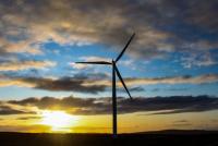 Turbina eólica em Elgin, na Escócia 