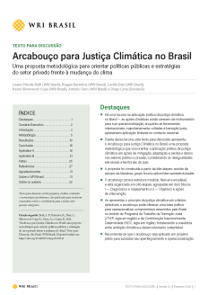 Capa de texto para discussão Justiça Climática