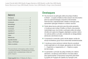 Capa de texto para discussão Justiça Climática