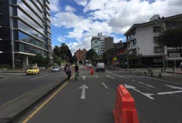 ciclovia temporária em Bogotá