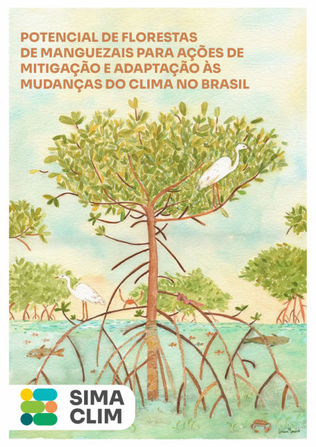 Capa do relatório mostra ilustração de manguezal