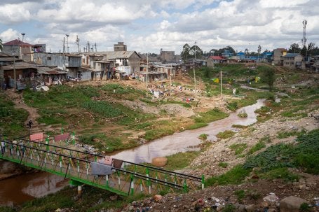assentamento informal impactado por inundação