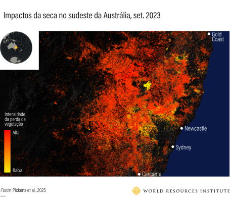 gráfico sobre secas no sudeste da Austrália