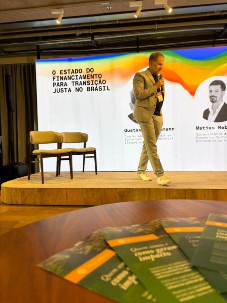 Gustavo Luedemann no palco do SPCW