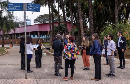 Visita técnica durante o Seminário Ruas Completas – Comunicação para Segurança Viária em Guarulhos