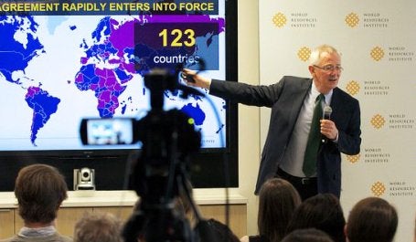 Andrew Steer, presidente e CEO do WRI, apresenta as histórias para acompanhar em 2017 (foto: Bill Dugan/WRI)
