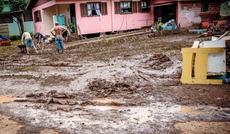 Registro da cidade de Rolante após fortes chuvas em janeiro de 2017. (Foto: IASD/Flickr)