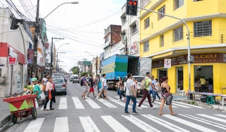 Avenida Visconde de Pelotas está inserida em uma área tombada como patrimônio cultural de João Pessoa (Foto: Daniel Hunter/WRI Brasil)
