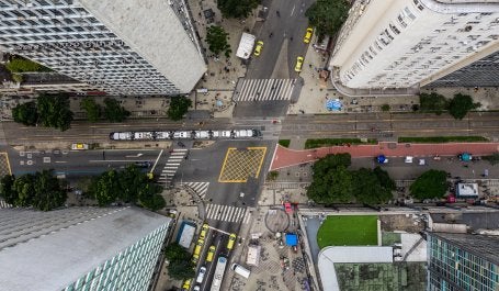 foto aérea de esquina no rio de janeiro