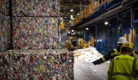 imagem de fábrica, reciclagem, aço