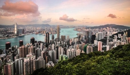 imagem aérea de hong kong