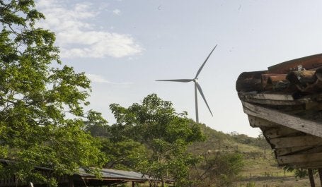 imagem mostra parque eólico na Nicarágua