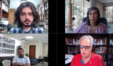 imagem dos participantes do webinar