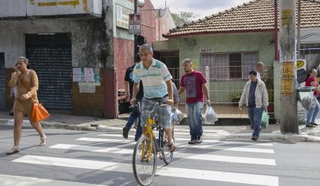 Faixa de pedestres em São Miguel Paulista, São Paulo (Foto: Mariana Gil/WRI Brasil)