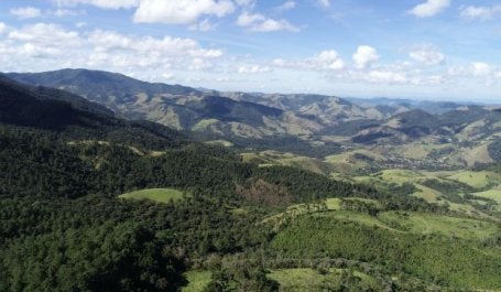 Área de florestas no Vale do Paraíba, em São Paulo