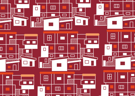 desenho de casas remetendo a uma favela